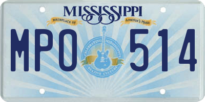 MS license plate MPO514
