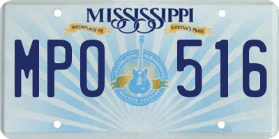 MS license plate MPO516