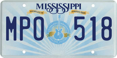 MS license plate MPO518