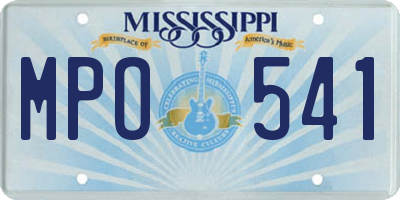 MS license plate MPO541