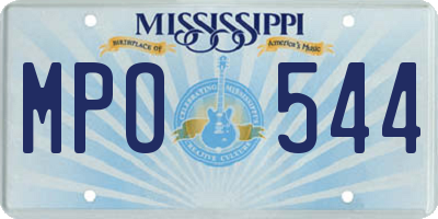 MS license plate MPO544