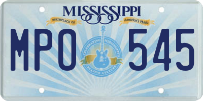 MS license plate MPO545