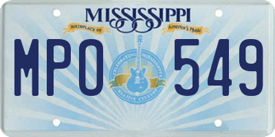 MS license plate MPO549