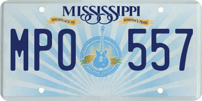 MS license plate MPO557