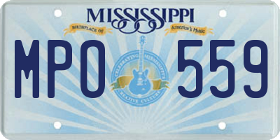 MS license plate MPO559