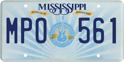 MS license plate MPO561