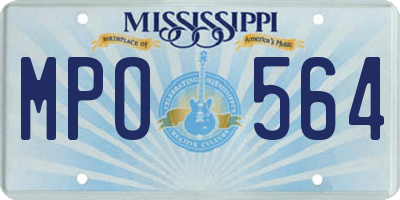 MS license plate MPO564