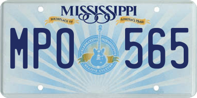 MS license plate MPO565