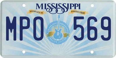 MS license plate MPO569
