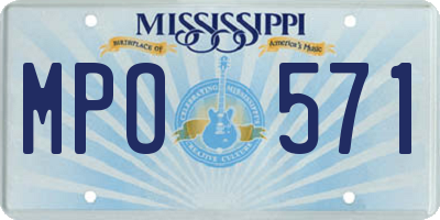MS license plate MPO571