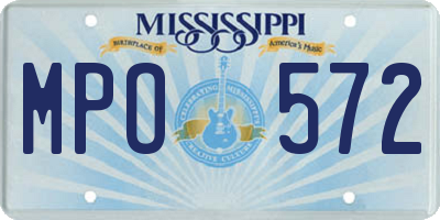 MS license plate MPO572