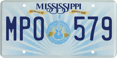 MS license plate MPO579