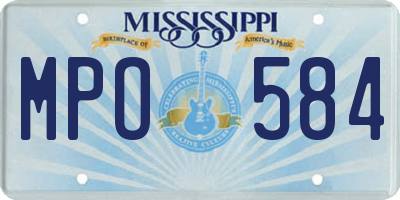 MS license plate MPO584