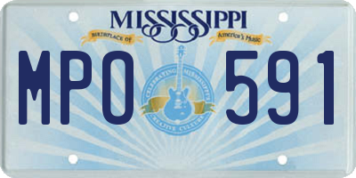 MS license plate MPO591