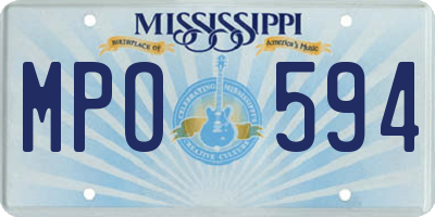MS license plate MPO594