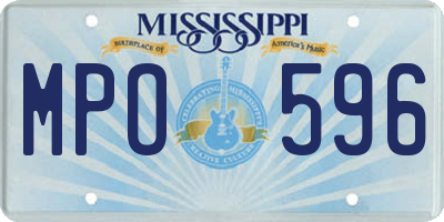 MS license plate MPO596