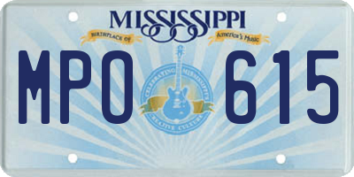 MS license plate MPO615