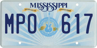 MS license plate MPO617