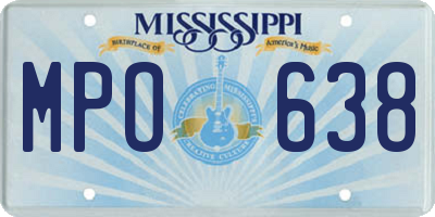 MS license plate MPO638