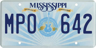 MS license plate MPO642