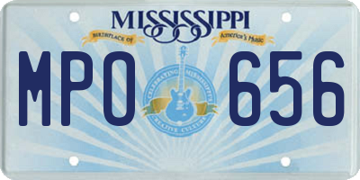 MS license plate MPO656