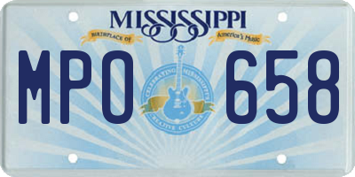 MS license plate MPO658