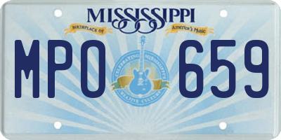MS license plate MPO659