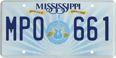 MS license plate MPO661