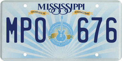 MS license plate MPO676