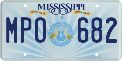 MS license plate MPO682