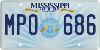 MS license plate MPO686