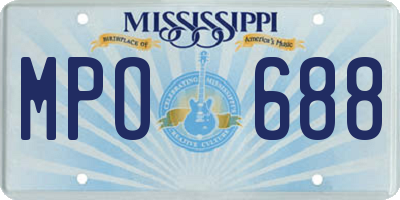 MS license plate MPO688