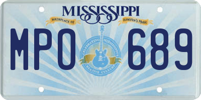 MS license plate MPO689
