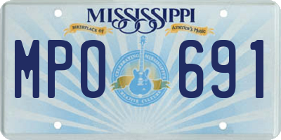 MS license plate MPO691