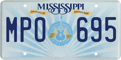 MS license plate MPO695