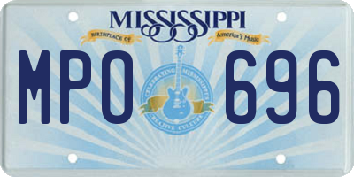 MS license plate MPO696
