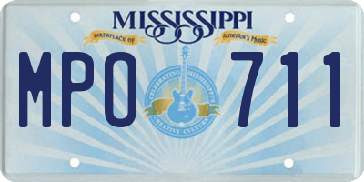 MS license plate MPO711