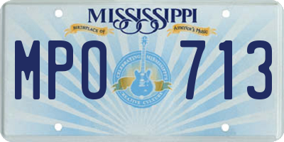 MS license plate MPO713