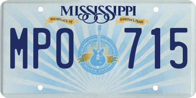 MS license plate MPO715