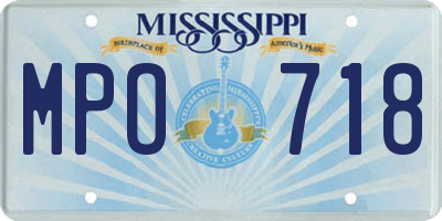 MS license plate MPO718