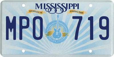 MS license plate MPO719