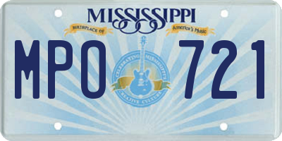 MS license plate MPO721