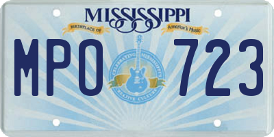 MS license plate MPO723