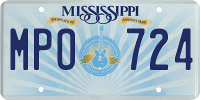 MS license plate MPO724