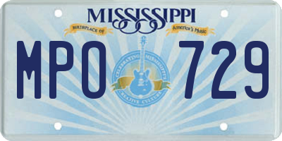 MS license plate MPO729