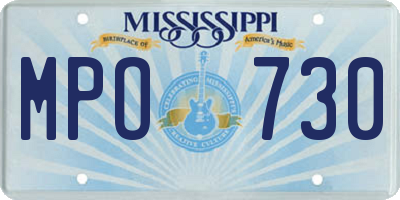 MS license plate MPO730