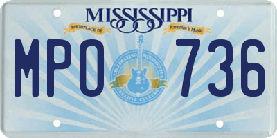 MS license plate MPO736
