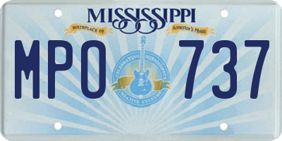 MS license plate MPO737