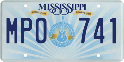 MS license plate MPO741