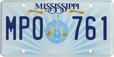 MS license plate MPO761